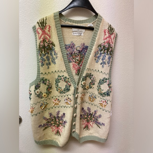 Marisa Christina Jackets & Blazers - MARISA CHRISTINA II Hand Knit EmbellishedVest (1X)